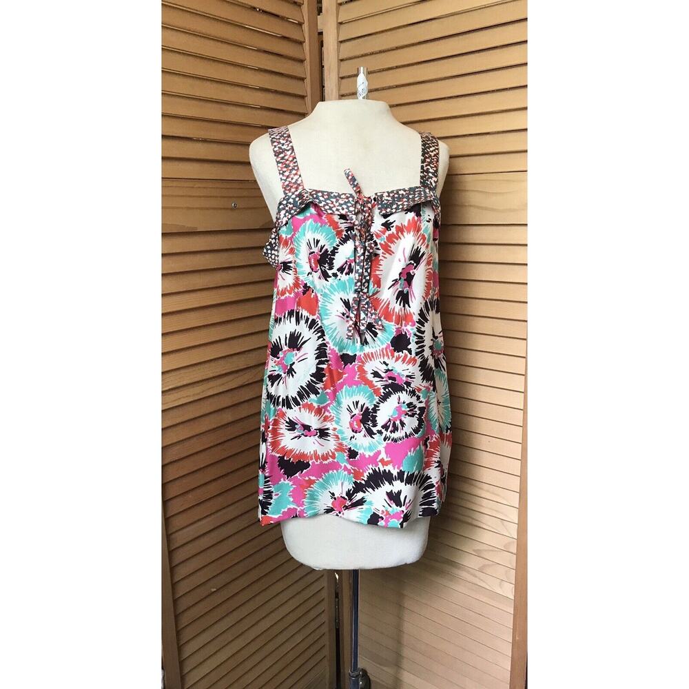 Vintage 2008 Just Cavalli 100% Silk Abstract Cami camisole Top 44 NWT $465